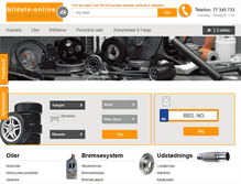 Tablet Screenshot of bildele-online.dk